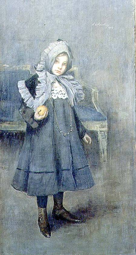 Girl in a Grey Bonnet de Lino Selvatico