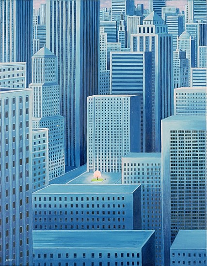 Alone in a City, 2007 (oil on canvas)  de Liz  Wright