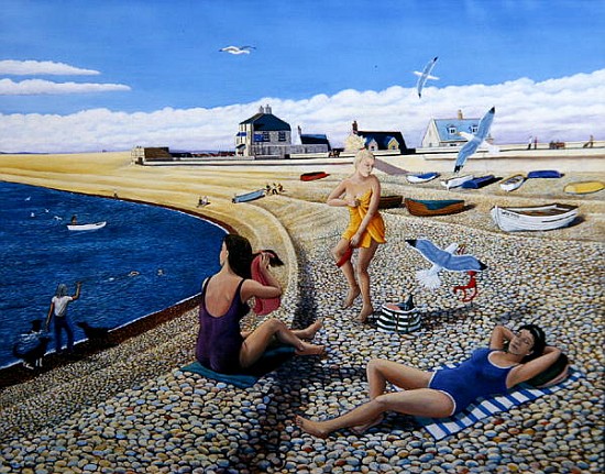 Cheeky Sea Gulls, 2005 (oil on canvas)  de Liz  Wright