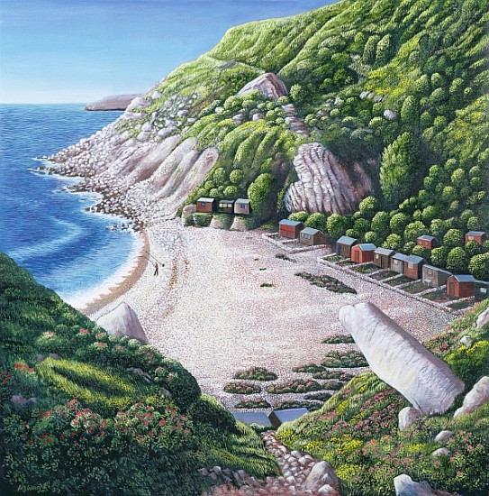 Church Ope Cove, 1999 (oil on canvas)  de Liz  Wright