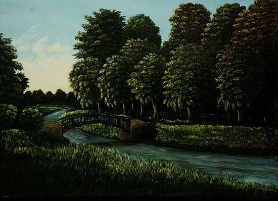 Foot Bridge at Warwick, 1980 (panel)  de Liz  Wright