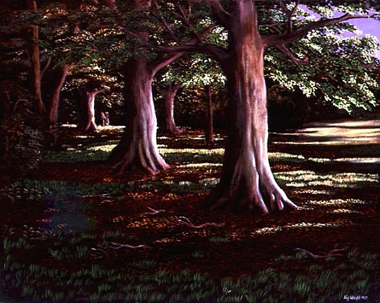 Lovers and Beech Trees, 1987  de Liz  Wright