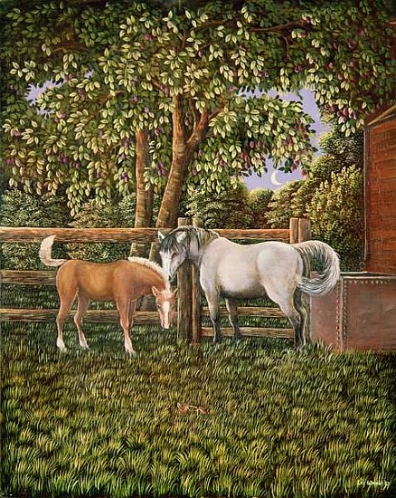 Mare and Foal, 1987  de Liz  Wright