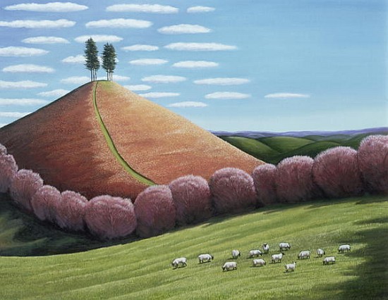 Red Hill (oil on canvas)  de Liz  Wright