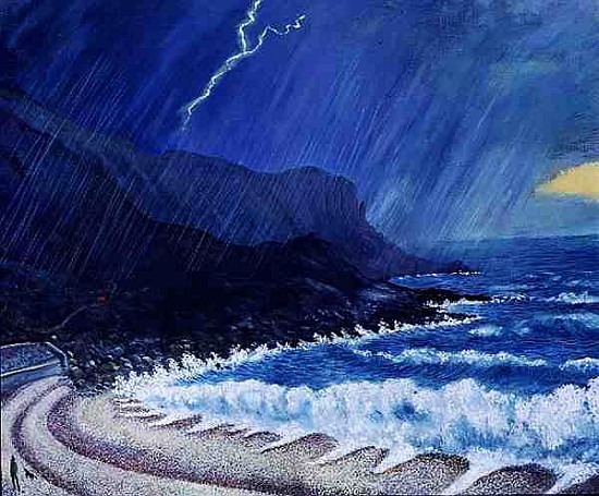 Storm, 1999 (oil on board)  de Liz  Wright