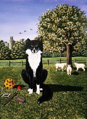 Lemmy the Sheep Dog, 1980 (gouache) 