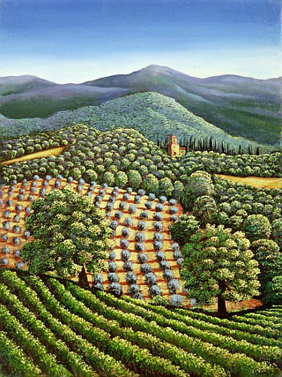 Tuscan landscape, 1990  de Liz  Wright