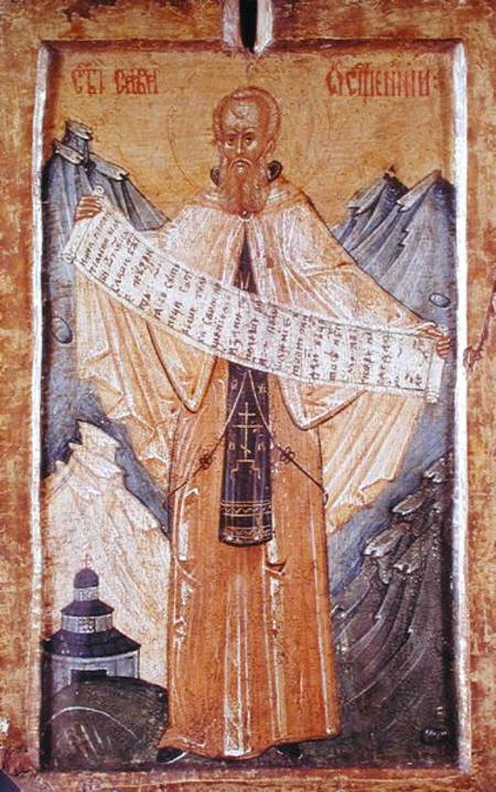 Icon of St. Sabas of Jerusalem de Longin