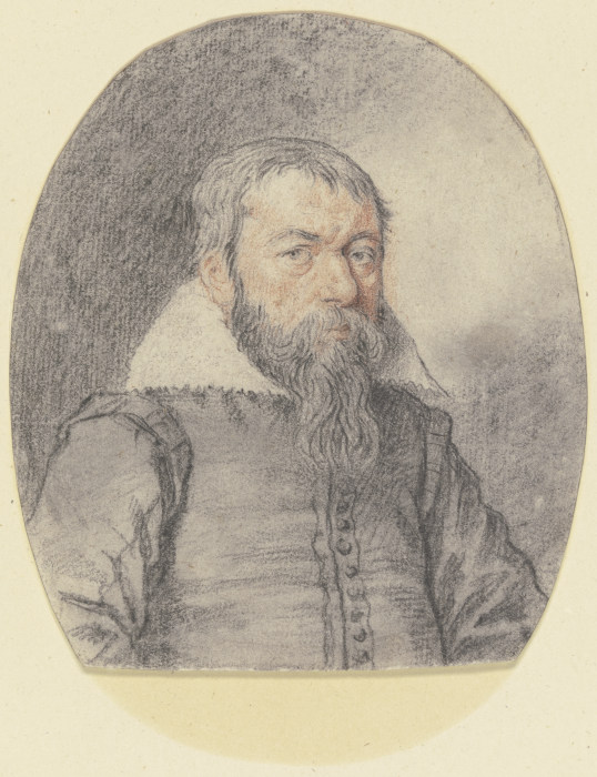 Brustbild eines bärtigen Mannes de Lorenz Strauch