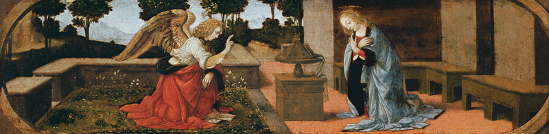 La anunciación (panel de Altar) de Lorenzo di Credi