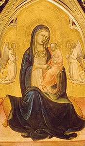 Maria mit dem Kind und Engeln (Madonna der Demut) de Lorenzo di Monaco