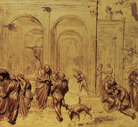 Florence Baptistry, Doors of Paradise: Story of Isaac de Lorenzo  Ghiberti