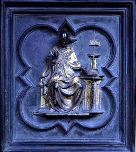 St. Gregory, panel G of the North Doors of the Baptistery of San Giovanni de Lorenzo  Ghiberti