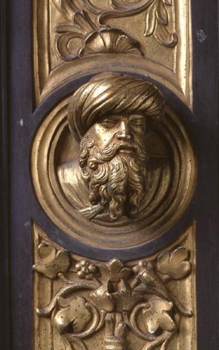 Male head, roundel from the frame of the Gates of Paradise (East doors) de Lorenzo  Ghiberti