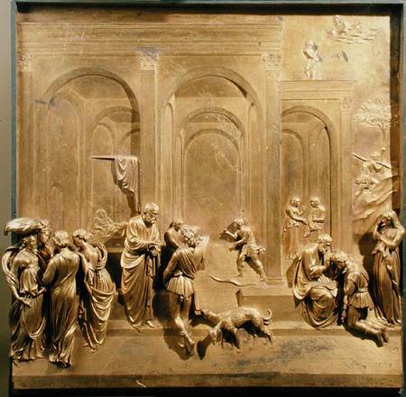 The Story of Jacob and Esau, original panel from the East Doors of the Baptistery de Lorenzo  Ghiberti
