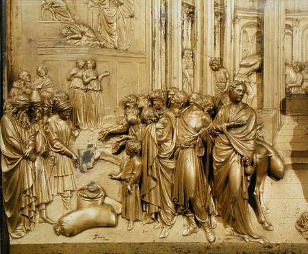 The Story of Joseph, detail of the Finding of the Silver Cup, from the original panel from the East de Lorenzo  Ghiberti