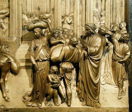 The Story of Joseph, detail from the original panel from the East Doors of the Baptistery de Lorenzo  Ghiberti