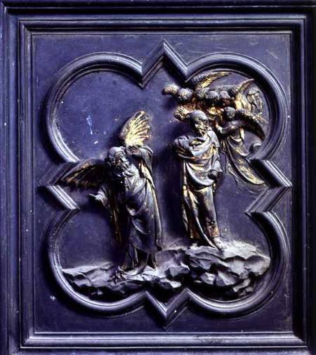 The Temptation of Christ, sixth panel of the North Doors of the Baptistery of San Giovanni de Lorenzo  Ghiberti