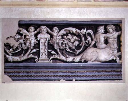 Fragment of a fresco with mythological decoration de Lorenzo Leonbruno