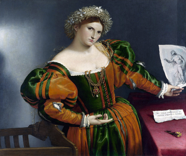A Lady with a Drawing of Lucretia de Lorenzo Lotto