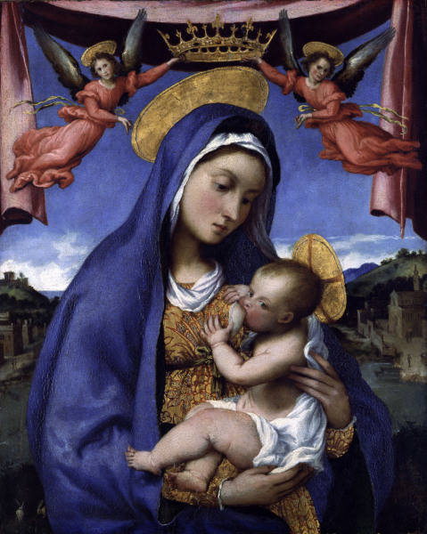 L.Lotto / Mary Nursing Child / c.1529 de Lorenzo Lotto