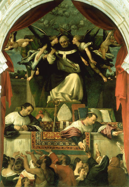 Lorenzo Lotto, St Anthony giving alms de Lorenzo Lotto