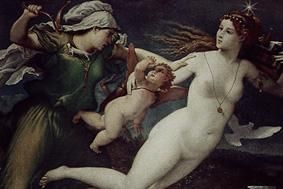 The triumph of the chasteness. de Lorenzo Lotto