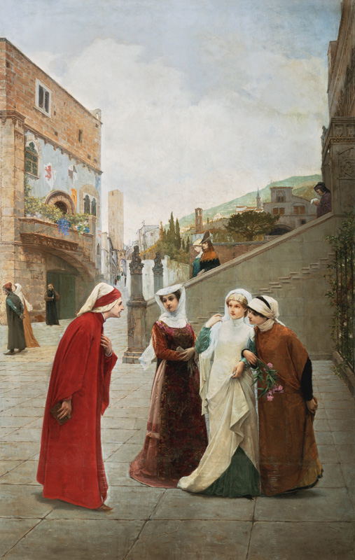 Die Begegnung von Dante und Beatrice de Lorenzo Valles