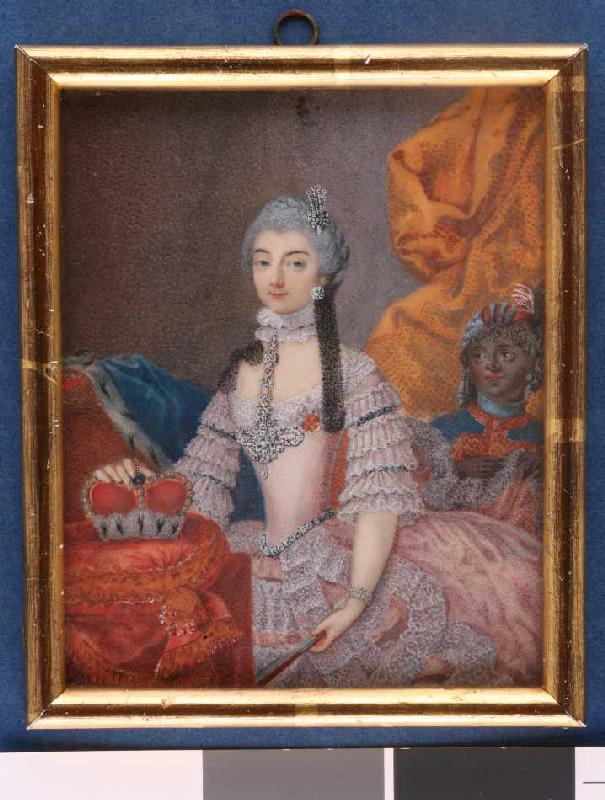 Bildnis einer Fürstin mit Negerpagen de Lorenz von Sandrart