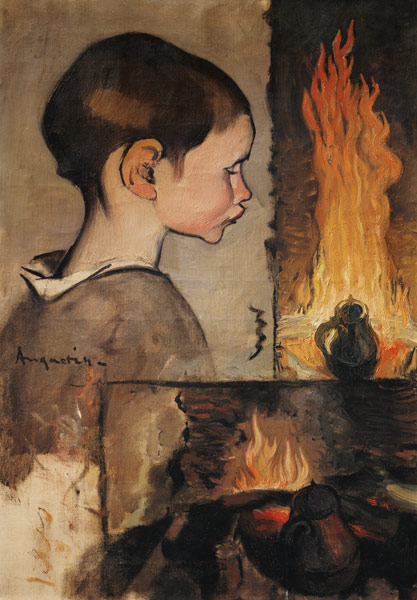 Profile of a child and a study of a still life de Louis Anquetin