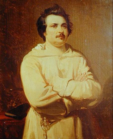 Honore de Balzac (1799-1850) in his Monk's Habit de Louis Boulanger