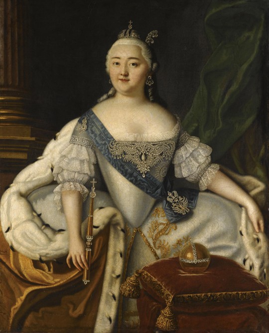 Portrait of Empress Elisabeth (1709-1762) de Louis Caravaque
