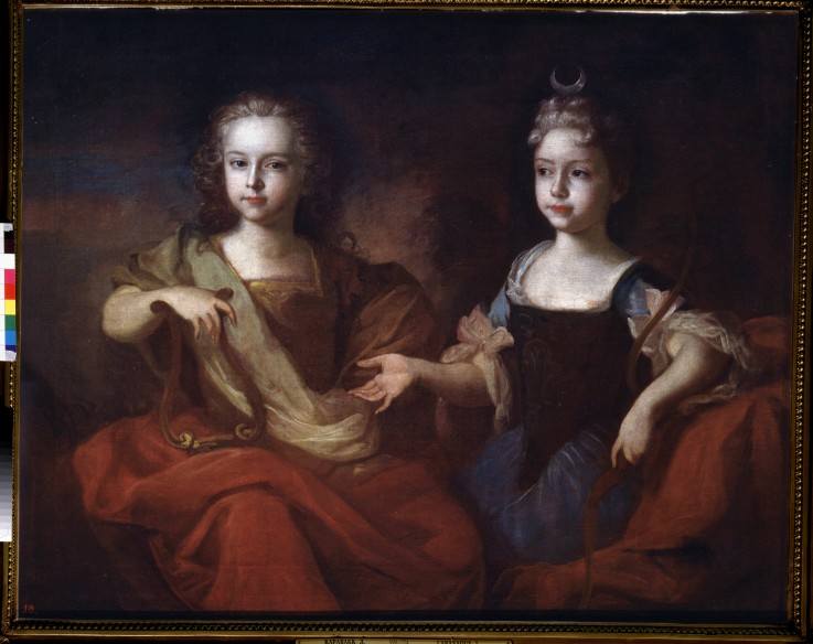 Portrait of Tsarevich Peter and Tsarevna Natalia de Louis Caravaque