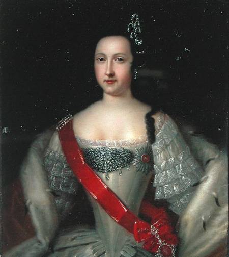 Portrait of Princess Anna (1718-46), the Mother of Emperor Ivan VI (1740-64) de Louis Caravaque
