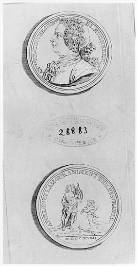 Andre Cardinal Destouches; engraved from a medal of 1732, c.1750