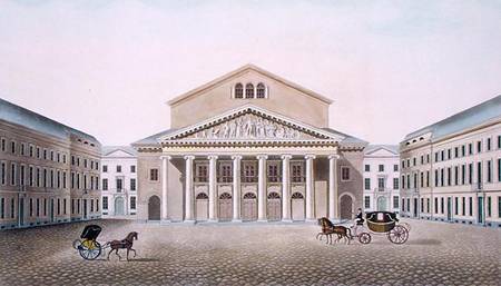 Theatre Royal, Brussels, from 'Choix des Monuments, Edifices et Maisons les plus remarquables du Roy de Louis Damesme