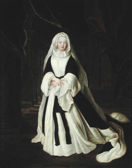 Portrait of Louis-Francoise de Bourbon (1673-1743) Mademoiselle de Nantes in Mourning Clothes de Louis de Silvestre