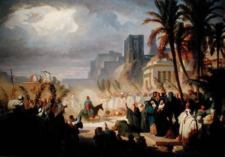 The Entry of Christ into Jerusalem de Louis Felix Leullier