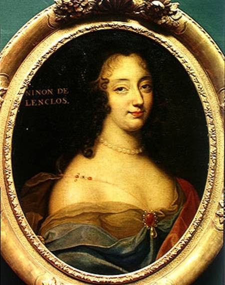 Portrait of Ninon de Lenclos (1620-1705) de Louis Ferdinand Elle