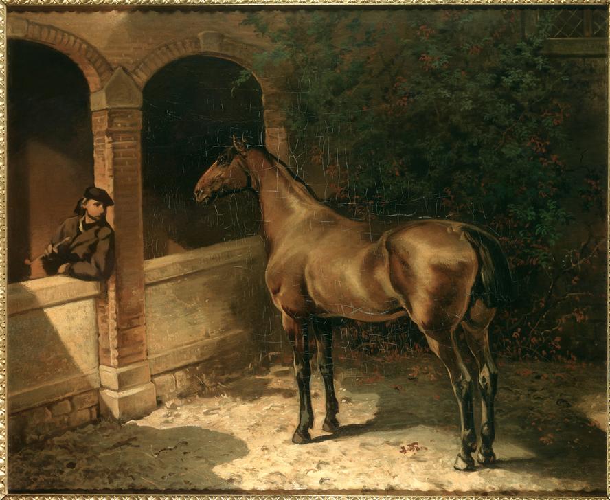 Horse and smoker de Louis Ferdinand von Rayski