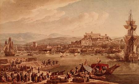 Trieste Harbour de Louis Francois Cassas