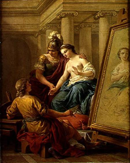 Apelles in Love with the Mistress of Alexander de Louis François Lagrenée
