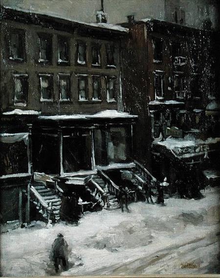 A New York Street Scene de Louis Frederick Berneker