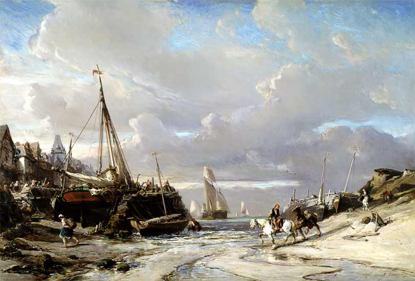 Port en Bretagne de Louis Gabriel Eugène Isabey