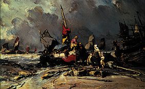 After the storm. de Louis Gabriel Eugène Isabey