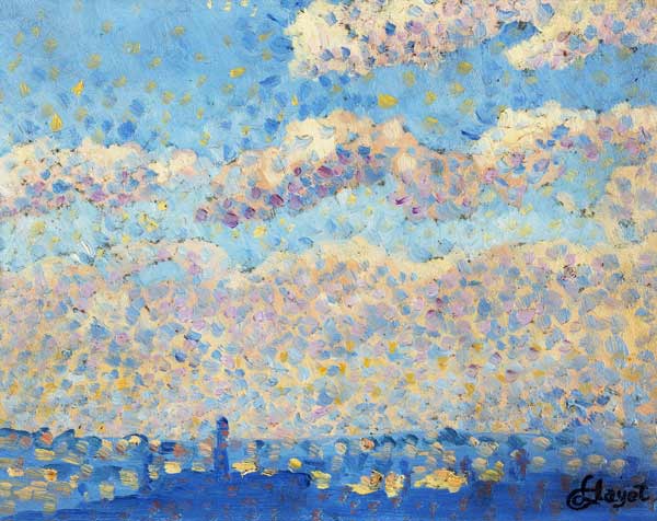 Sky over the city (oil on canvas)  de Louis Hayet