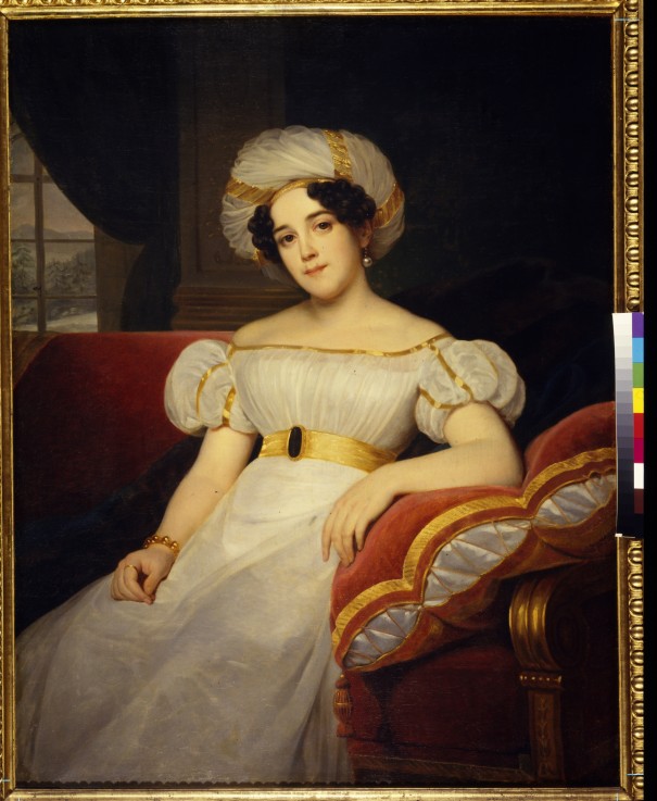 Portrait of Princess Natalya Stepanovna Golitsyna, née Countess Apraksina (1794-1890) de Louis Hersent
