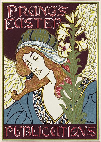 Poster advertising Prang's Easter Publications de Louis John Rhead