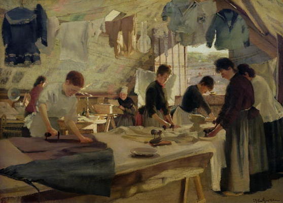 Ironing Workshop in Trouville, 1888 (oil on canvas) de Louis Joseph Anthonissen