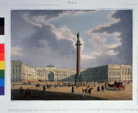 The Alexander Column. View from the Main Army Headquarters